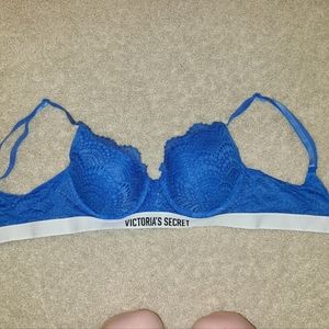 VS blue lace bra